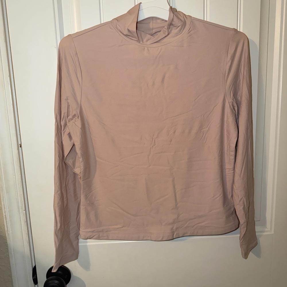 Ladies, light pink size, large newest tags, long sleeve turtleneck